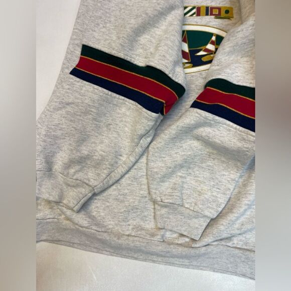 VINTAGE Detroit Graphic Sweatshirt Men Small Gray 90s - Picture 6 of 10